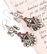 Silver crystal earrings