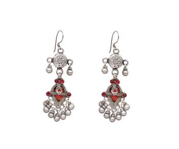 Silver crystal earrings 2