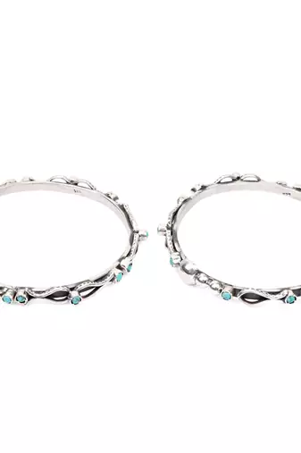 Silver turquoise bracelets
