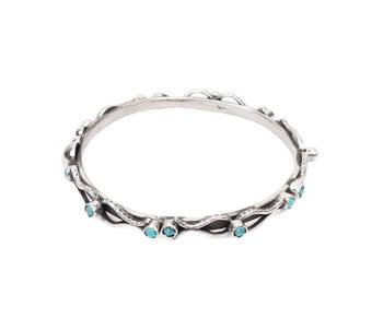 Silver turquoise bracelets 4