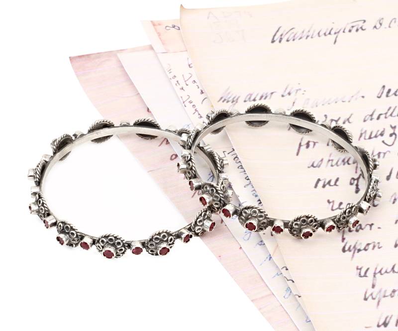 Silver cubic zirconia bracelets