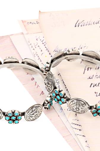 Silver turquoise bracelets