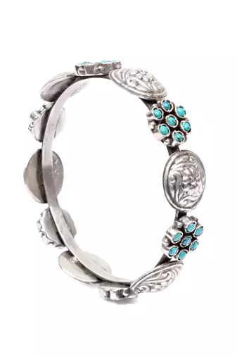 Silver turquoise bracelets