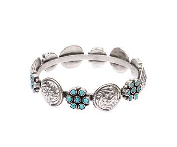 Silver turquoise bracelets 4