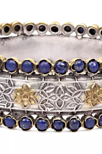 Silver lapis lazuli bracelets