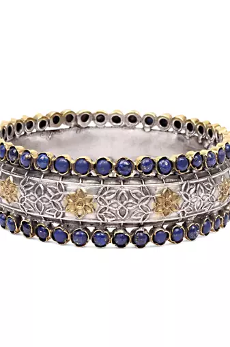 Silver lapis lazuli bracelets