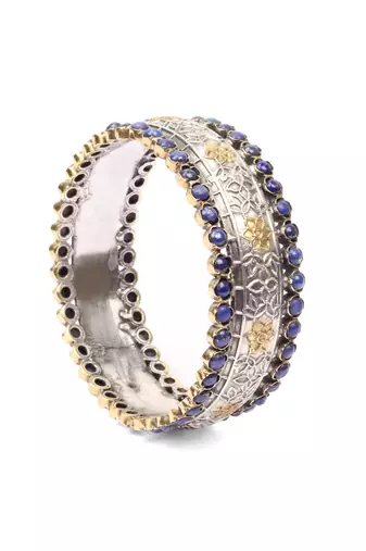 Silver lapis lazuli bracelets