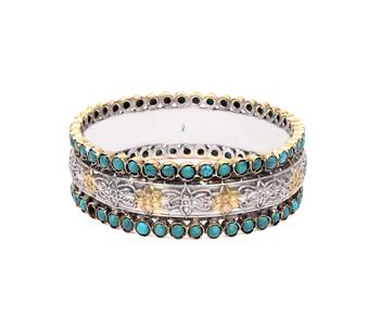 Silver turquoise bracelets 2