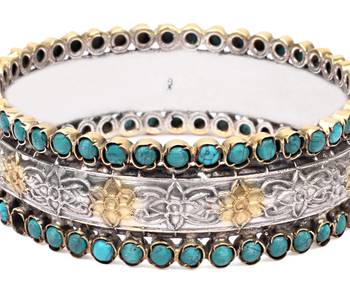 Silver turquoise bracelets 3