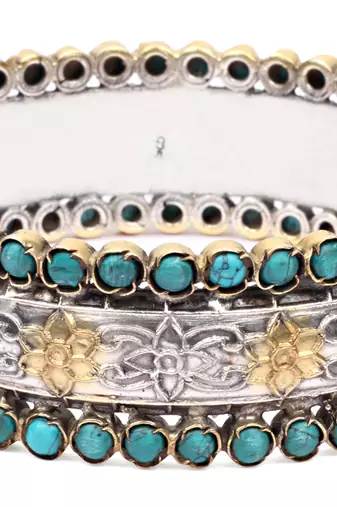 Silver turquoise bracelets