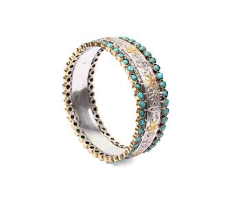 Silver turquoise bracelets 4