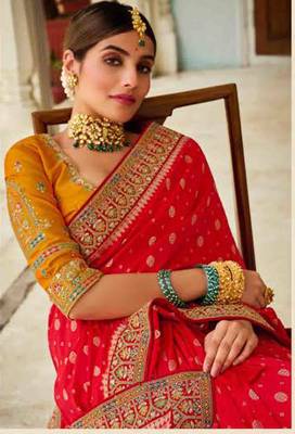 heavy Art Silk Sarees With beautiful Zari Embroidery Work 3
