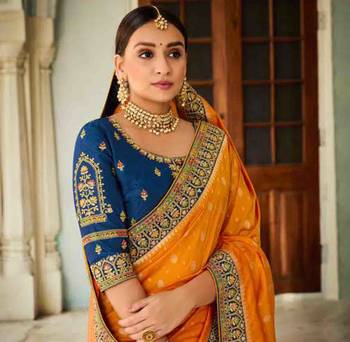 heavy Art Silk Sarees With beautiful Zari Embroidery Work 3