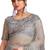 Grey embroidered net saree with blouse