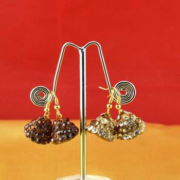 Handmade Rajasthani Lakh Multi Colour Stone Earing 1