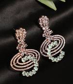 Green american diamond earrings