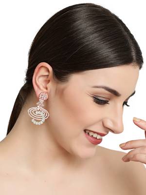 Green american diamond earrings 2