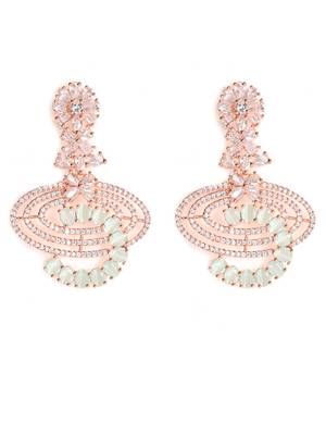 Green american diamond earrings 4