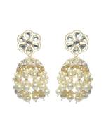 White kundan earrings