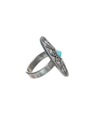 Blue artificial stone rings 3