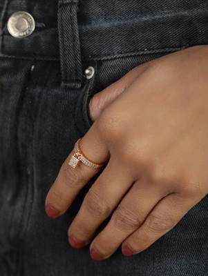 Gold american diamond rings 2