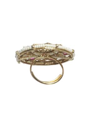 Pink kundan rings 2