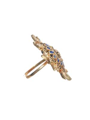 Blue kundan rings 3
