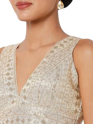 Beige Diwali Readymade Blouse for Women 5