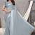 Grey woven chiffon saree with blouse