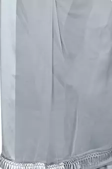 Grey woven chiffon saree with blouse