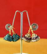 Handmade Rajasthani Lakh Multi Colour Stone Earing