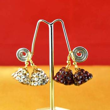 Handmade Rajasthani Lakh Multi Colour Stone Earing 1