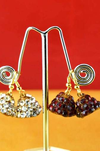 Handmade Rajasthani Lakh Multi Colour Stone Earing