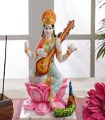 Gallery99 Handpainted Goddess Mata Saraswati Idol for home d   cor(6.5x6x11.5)