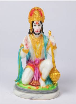 Gallery99 Handpainted Lord Hanuman Idol For Home Decoration(5.5x3.7x9) 2