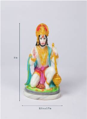 Gallery99 Handpainted Lord Hanuman Idol For Home Decoration(5.5x3.7x9) 5