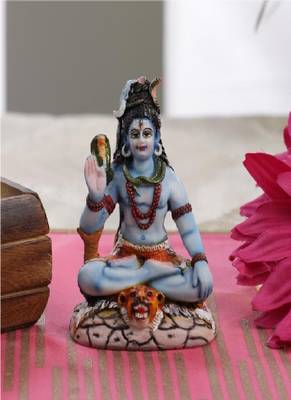 Gallery99 Handpainted Lord Shiv Ji Idol For Home Decoration(3x2x4.5) 1