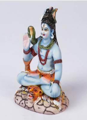 Gallery99 Handpainted Lord Shiv Ji Idol For Home Decoration(3x2x4.5) 3