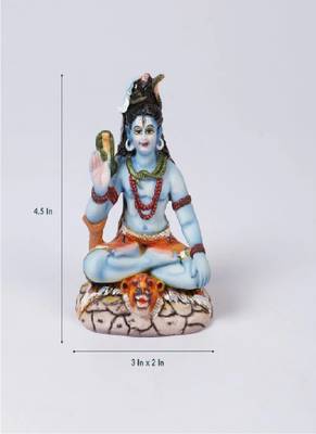 Gallery99 Handpainted Lord Shiv Ji Idol For Home Decoration(3x2x4.5) 5