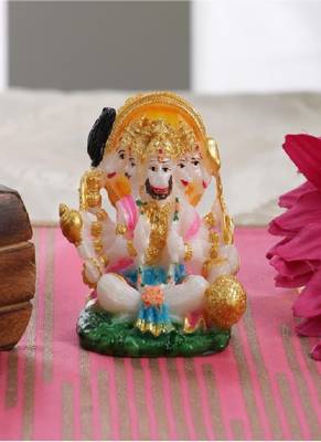 Gallery99 Handpainted Panchmukhi Hanuman Idol For Home Decoration(3x2x3) 1