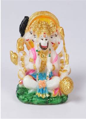 Gallery99 Handpainted Panchmukhi Hanuman Idol For Home Decoration(3x2x3) 2