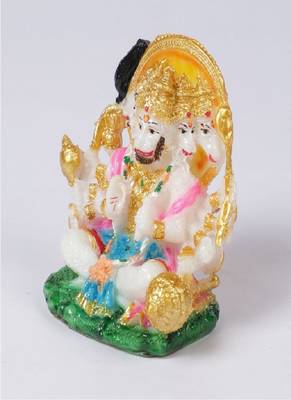 Gallery99 Handpainted Panchmukhi Hanuman Idol For Home Decoration(3x2x3) 3