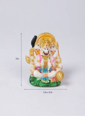 Gallery99 Handpainted Panchmukhi Hanuman Idol For Home Decoration(3x2x3) 5
