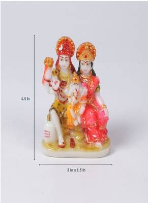 Gallery99 Handpainted Shiva Family For Pooja Room Decoration(3x1.5x4.5) 5