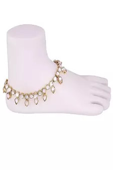 Traditional Kundan Payal Anklets Jewellery for Women & Girls 