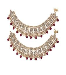 Bridal Kundan Pearl Anklets/Payal For Women 