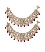 Bridal Kundan Pearl Anklets/Payal For Women 