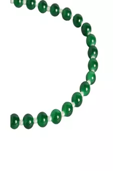 Adjustable Pearl & Green Beads Single Anklet Payal Bracelet for Women 