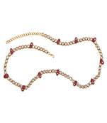 I Jewels Traditional Gold Plated Kundan and Stone Studded Kamarband for Women