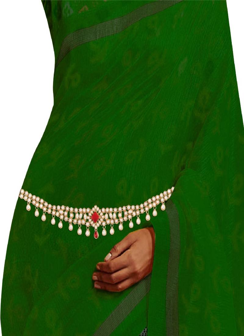 Ethnic Kundan Studded Kamarband / Belly Chain for Women 